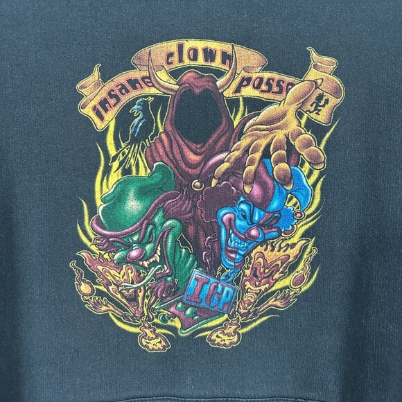 Insane Clown Posse Hoodie Men's Large Black VTG ICP Pullover Y2k Hip Hop Street - Picture 2 of 9